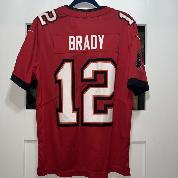 Nike Other - NFL Tom Brady Tampa Bay Buccaneers Nike Mens On Field Football Jersey Red #12 L